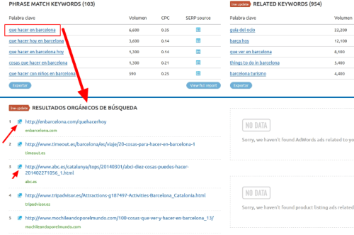 Чтобы найти этих конкурентов с   SEMrush   У нас есть разные варианты, хотя на этот раз мы увидим два, которые, на мой взгляд, самые простые и полезные для задачи: