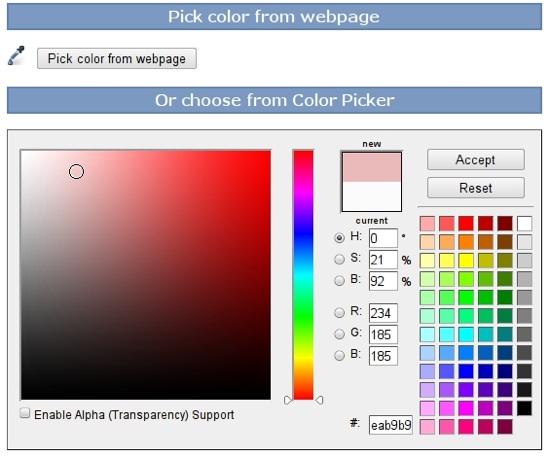 Eye Dropper - розширення для Google Chrome, яке дозволяє визначати колір на будь-який веб-сторінці