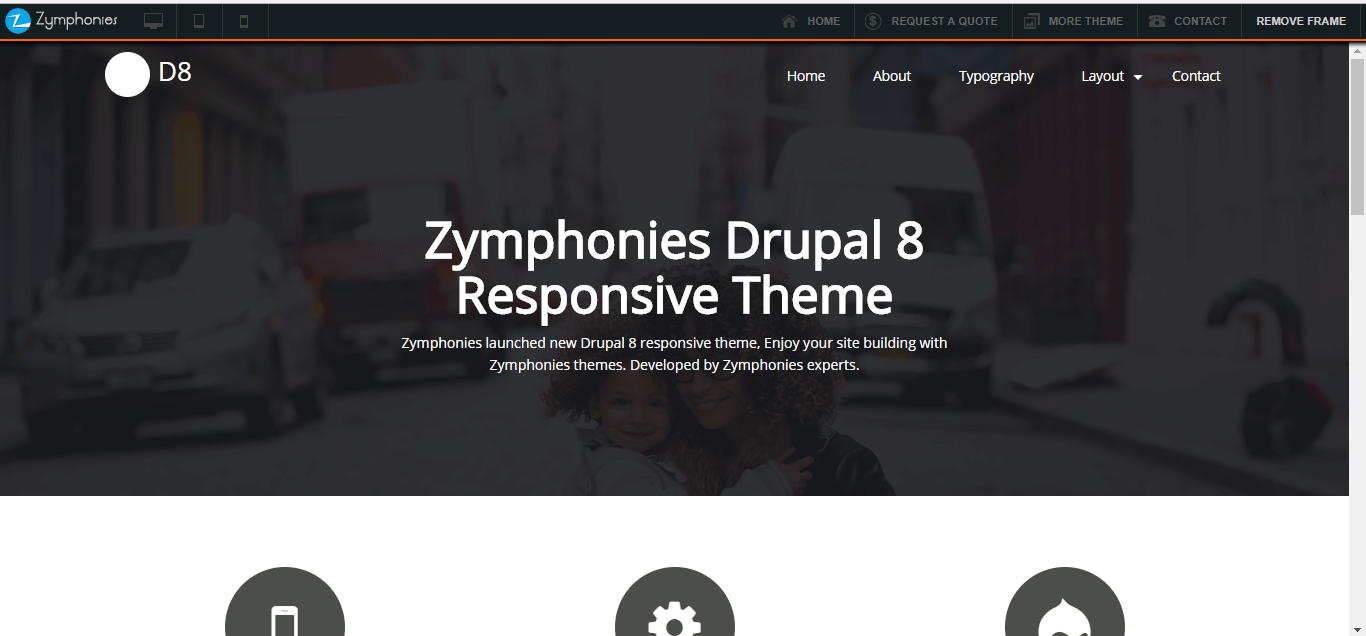 Drupal8 Zymphonies Theme