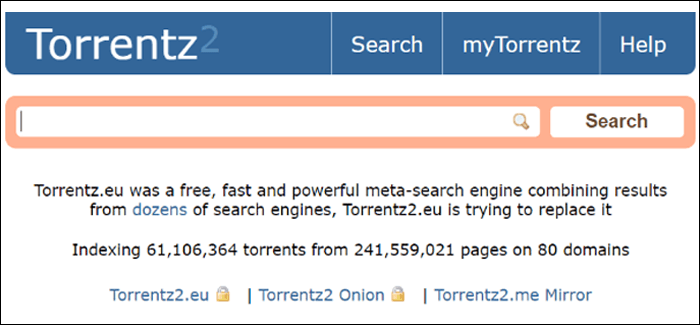 Torrentz2 помогает своим пользователям искать любой контент на нескольких торрент-сайтах, что дает возможность находить нужный контент в непосредственной близости